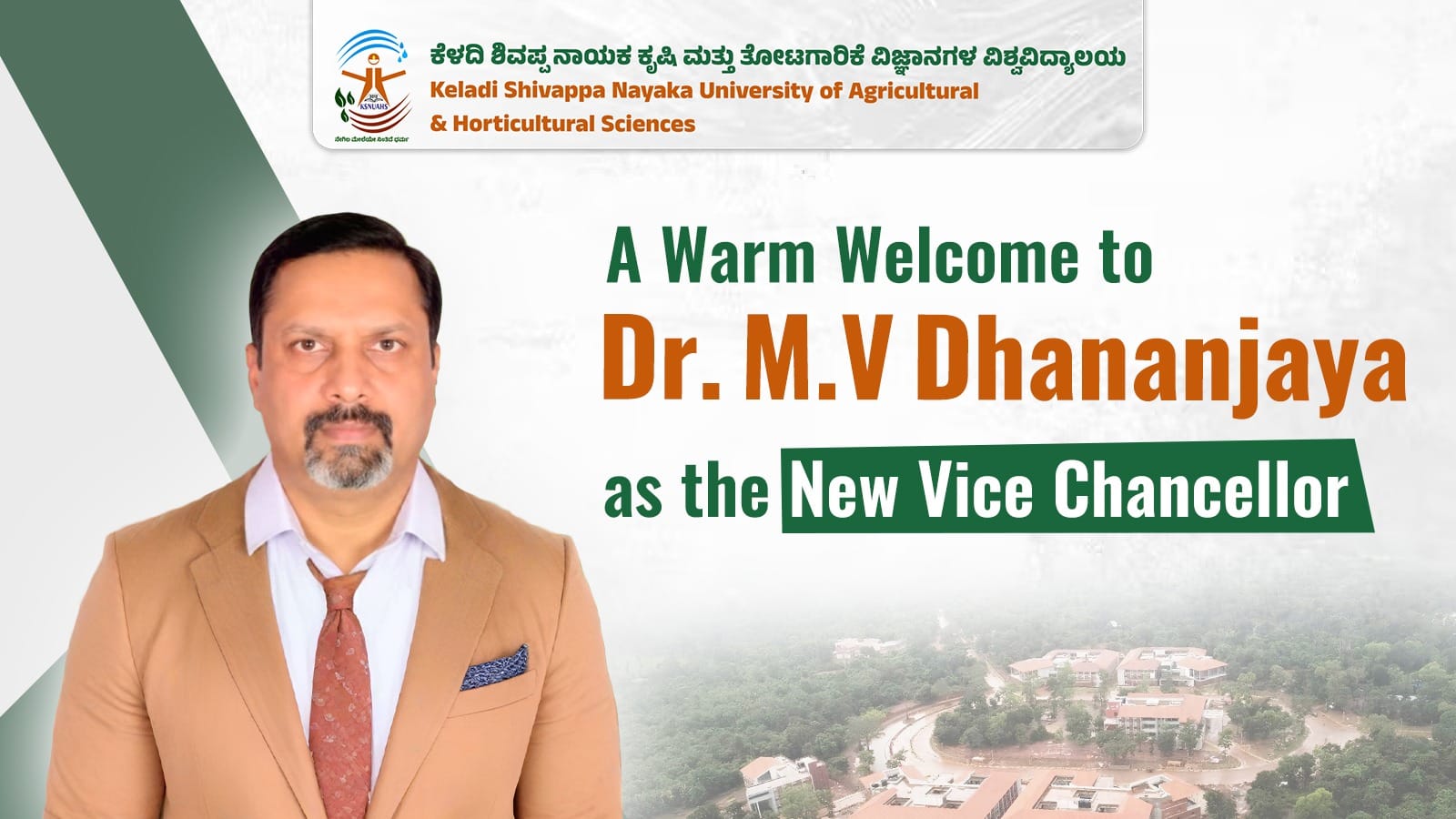 Dr. Dhananjay assuming office as the new Vice Chancellor